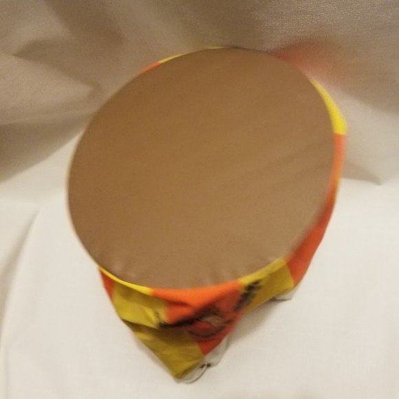 vtg orange & yellow striped vinyl bag w girl & dog - Picture 12 of 14